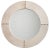 Jamie Young Round Cross Stitch Mirror in White Cow Hide & Leather, Large For Sale In Los Angeles - Image 6 of 6