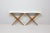 Large Console Table with Double X-Shaped Carrara Marble Top from Studio B.B.P.R, 1950s For Sale - Image 11 of 11