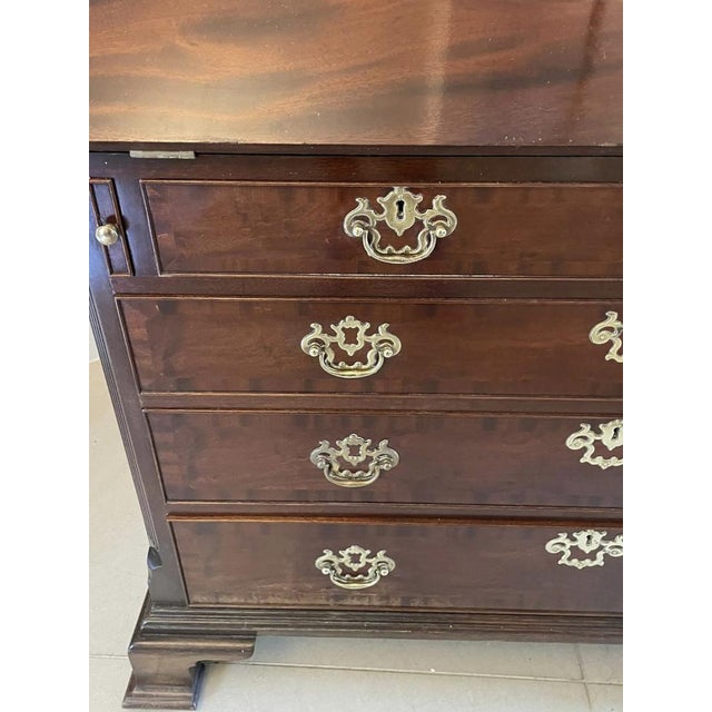 Chippendale Mahogany Bureau Bookcase, 1920s For Sale - Image 15 of 18