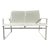 Vintage Metal Woodard Two Seater Bench For Sale