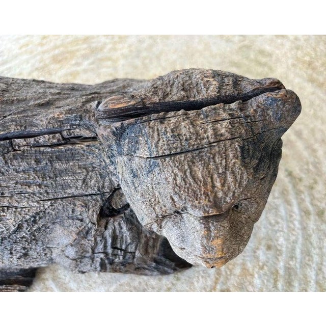 Hand Carved Wood Folk Art Squirrel Sculpture For Sale - Image 9 of 9