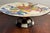 Large 16” MacKenzie-Childs Flower Market Pedestal Cake Stand W/ Courtly Check Base For Sale In Houston - Image 6 of 10