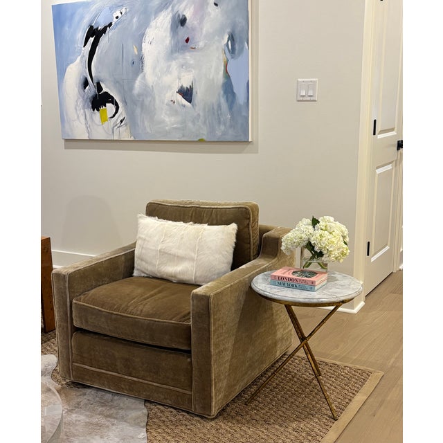 Vintage Gilt Faux Bamboo Tripod Base Gueridon Drinks Table / Side Table With Carrara Marble Top For Sale - Image 18 of 18