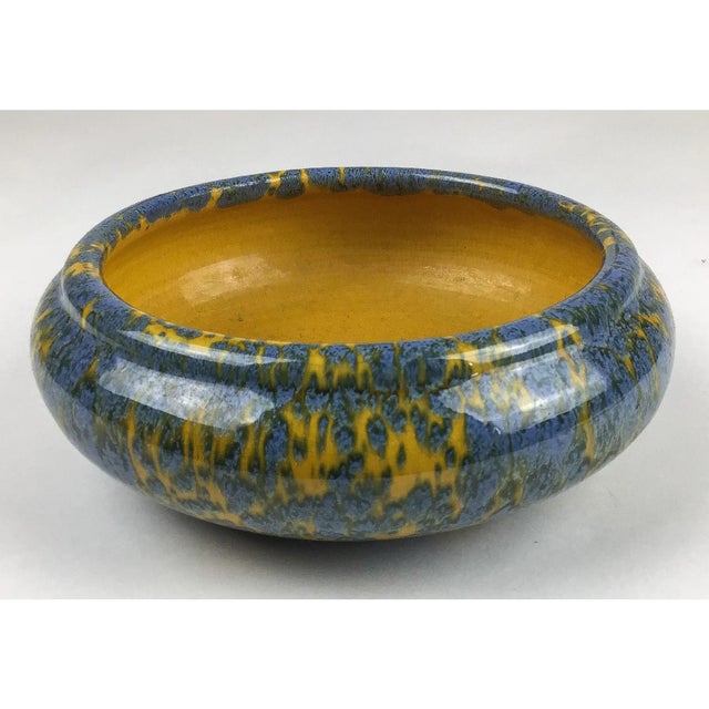 Rustic Vintage Artisan Ceramic Fruit Bowl For Sale - Image 3 of 11