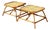 Vintage Rattan Low Stools - Pair For Sale
