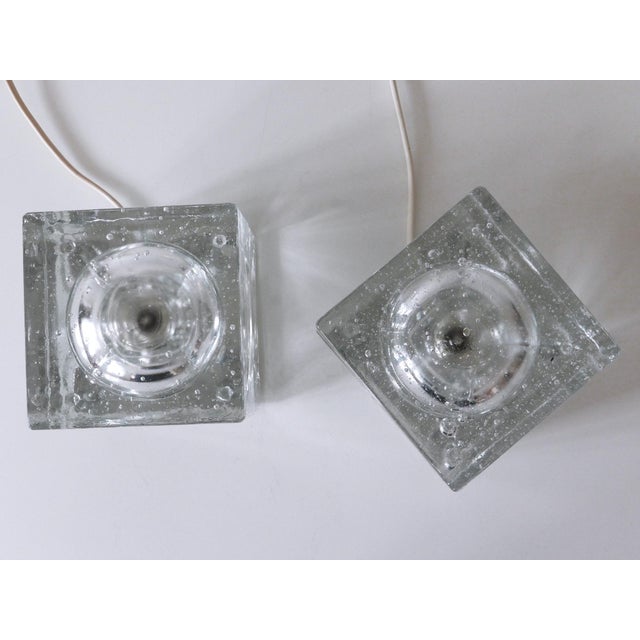 Hand Blown Cubic Table Lamps by Müller & Zimmer, 1970s, Set of 2 For Sale - Image 17 of 18