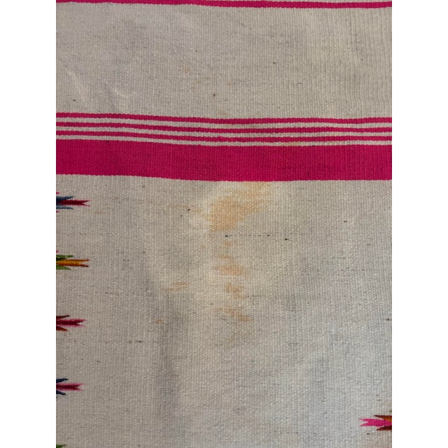 Late 19th/Early 20th Century Saltillo Serape Wearing Blanket For Sale In Los Angeles - Image 6 of 12