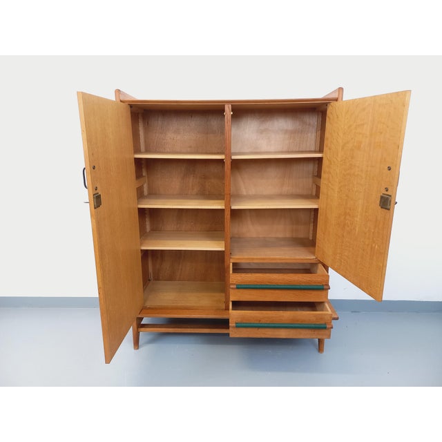 Vintage Oak Wardrobe, 1950s-1960s For Sale - Image 4 of 18