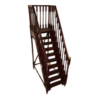 Miniature 20th Century Mahogany Wood Staircase Architectural Model For Sale