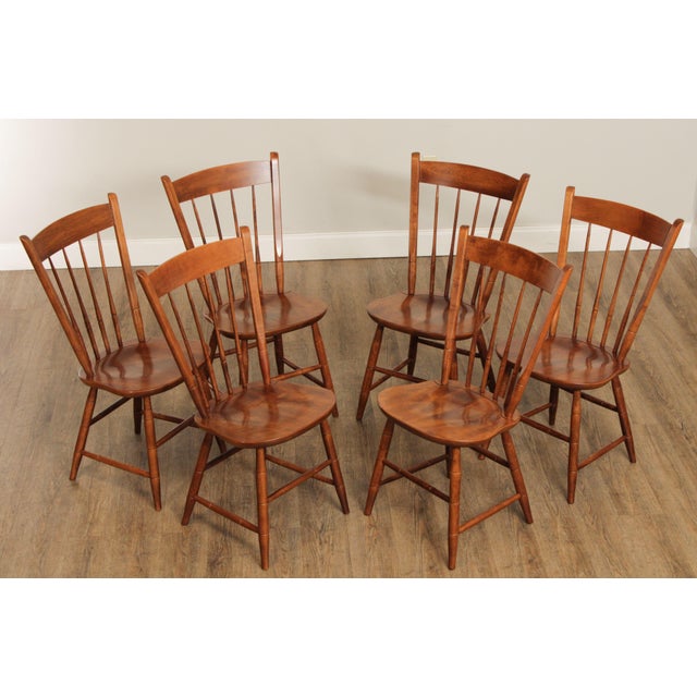 Vintage Nichols & Stone Maple Windsor Dining Chairs Set of 6 Chairish