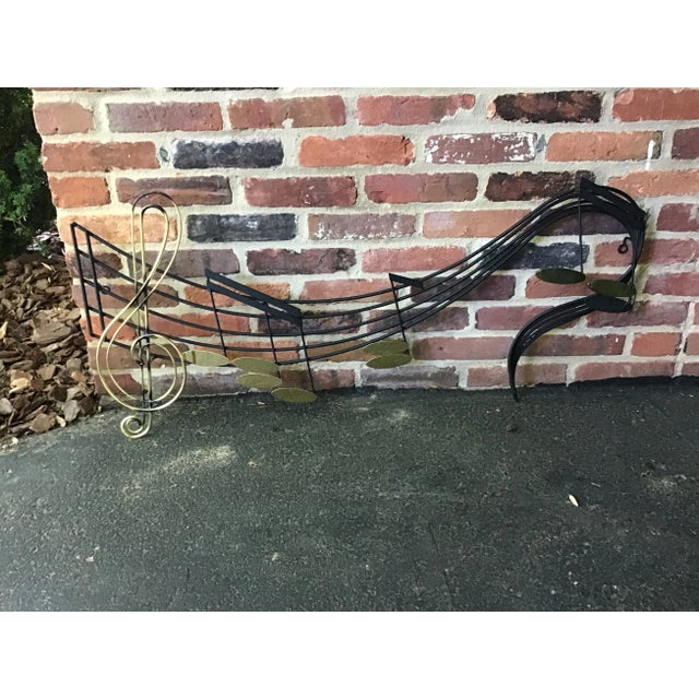 1990s Curtis Jere Signed Vintage Wall Sculpture in the Shape of Musical Notes For Sale - Image 5 of 13