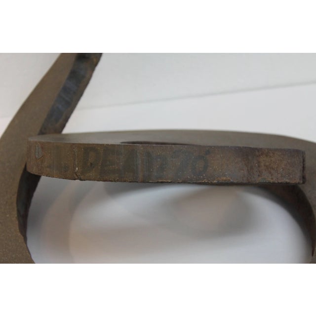 Brutalist Steel Rattlesnake Sculpture For Sale In Palm Springs - Image 6 of 8