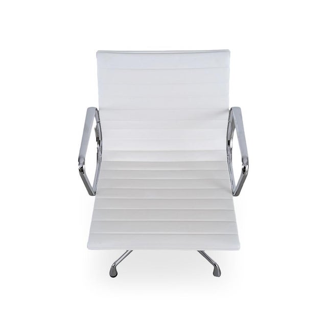 We are offering a beautiful Vitra EA 108 chair with a cream-colored leather cover for sale. Designed by Charles and Ray...