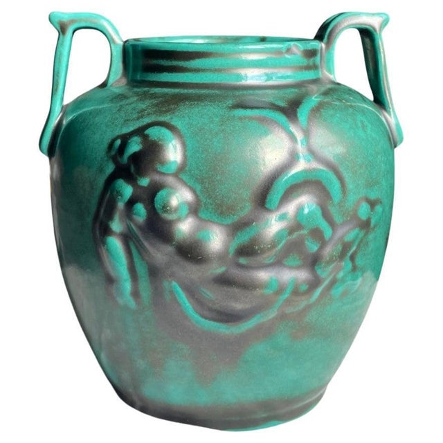 Art Deco Swedish Ceramic Vase by Einar Luterkort for Uppsala Ekeby, 1930s For Sale - Image 10 of 10