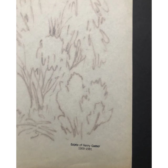 1950s Henry Gasser House Drawing For Sale - Image 4 of 5