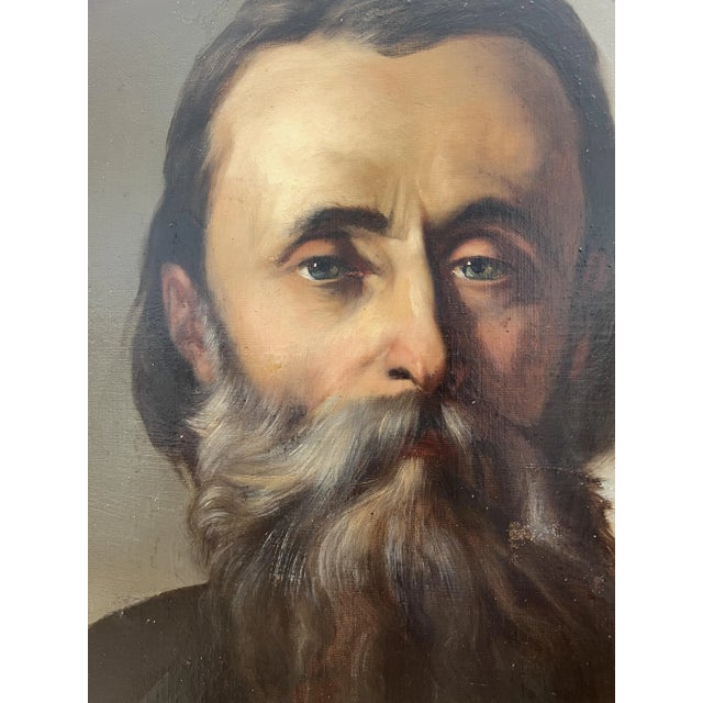 Eugène Beyer, Portrait d'homme assis à la Torah, Oil on Canvas For Sale - Image 7 of 12