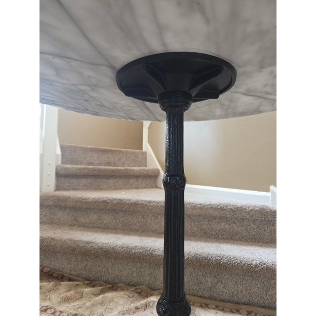 Mid 20th Century Marble Top Bistro Cafe Table For Sale - Image 12 of 14
