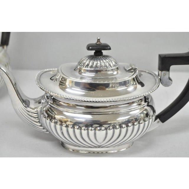 Metal Antique English Sheffield B. Altman Art Deco Silver Plated Tea Service Set - 4 Pc For Sale - Image 7 of 18