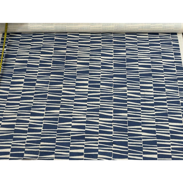 2020s Galbraith and Paul "Birch" Fabric Blue Color Way - 3 2/3 Yards For Sale - Image 5 of 6