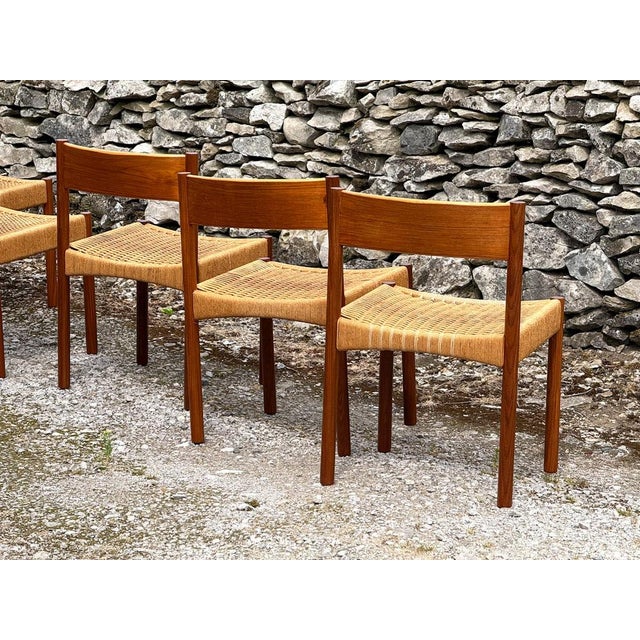 Brown Chairs from Poul Volther, Denmark, Set of 6 For Sale - Image 8 of 17