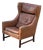 Late 20th Century Attributed to Fredrik Kayser Lounge Chair in Leather and Rosewood For Sale