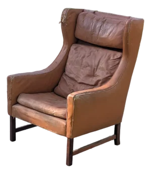 Late 20th Century Attributed to Fredrik Kayser Lounge Chair in Leather and Rosewood