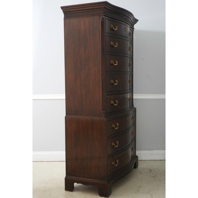 Age: Approx: 30 Years Old Details: Gorgeous Figaro Mahogany Front Dovetailed Drawer Construction Large Impressive Chest...