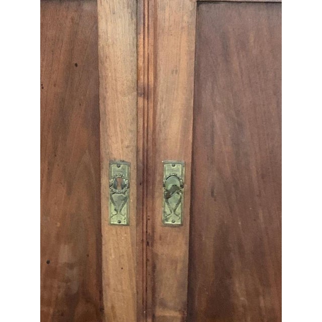 Antique Credenza with Mirror in Cherry, 1890s, Set of 2 For Sale - Image 6 of 18