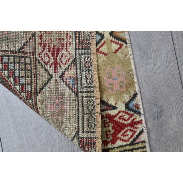 1960s Faded Oushak Small Rug For Sale - Image 4 of 6