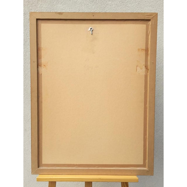 Elegant & Refined Genuine Offset Lithograph Embellished with Iris Representing a Ballerina, Puppet German Artist Modernist...