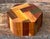 Brown Vintage Octagon Marquetry Hexagon Box For Sale - Image 8 of 12