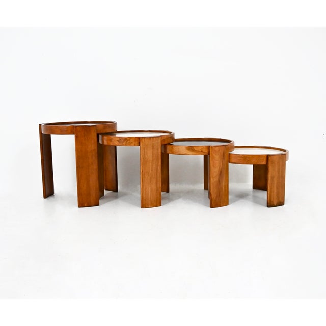 1960s Model 780 Nesting Tables by Gianfranco Frattini for Cassina, 1960s, Set of 4 For Sale - Image 5 of 12