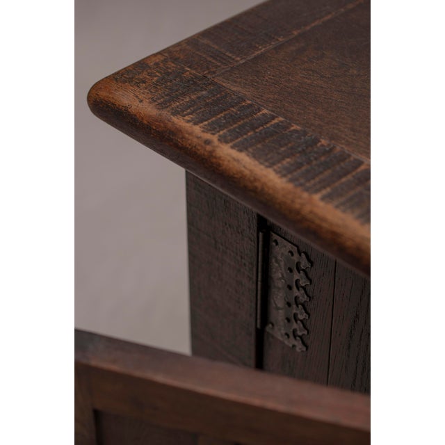 French Brutalist Sideboard in Oak, 1970s For Sale - Image 15 of 18