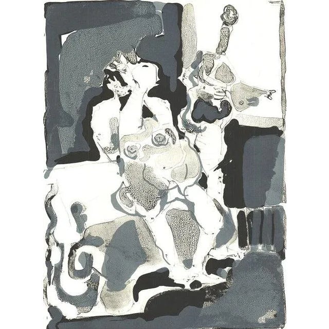 Abstract Expressionism Paul Rebeyrolle Nu Assis (seated Nude), 1960 - Signed Lithograph For Sale - Image 3 of 5