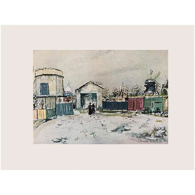 Paper 1950s After Maurice Utrillo "The Philosopher's Tower", First Edition Impressionist Print For Sale - Image 7 of 8