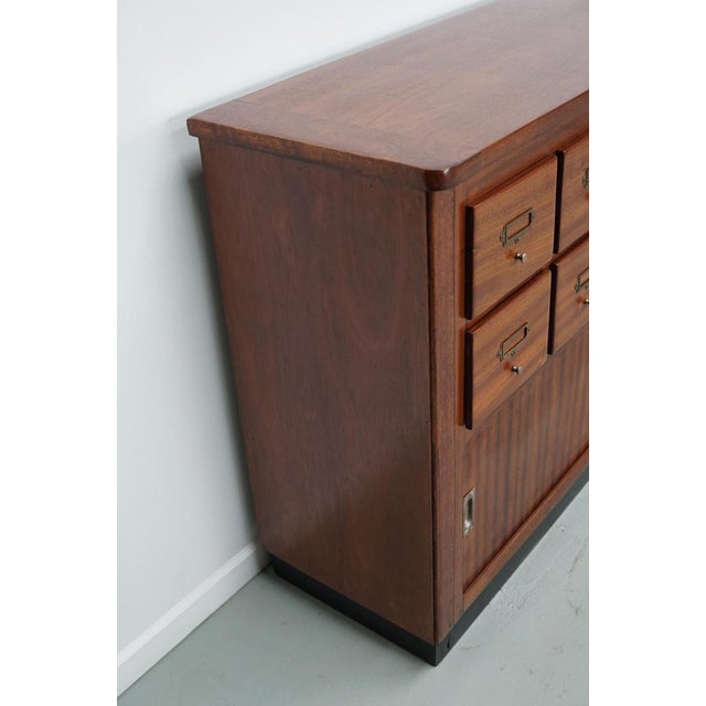 Vintage Dutch Hardwood Filing Cabinet For Sale - Image 7 of 18