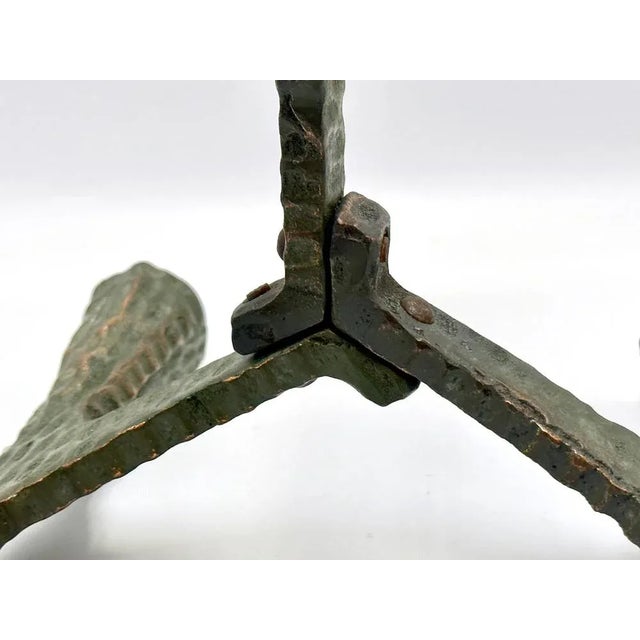 Charcoal Brutalist Polish Copper Candleholder, 1970s For Sale - Image 8 of 9