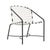 Brown Jordan Kantan Aluminum Suncloth Arm Chair, Textured Pewter frame with White fabric For Sale - Image 12 of 12
