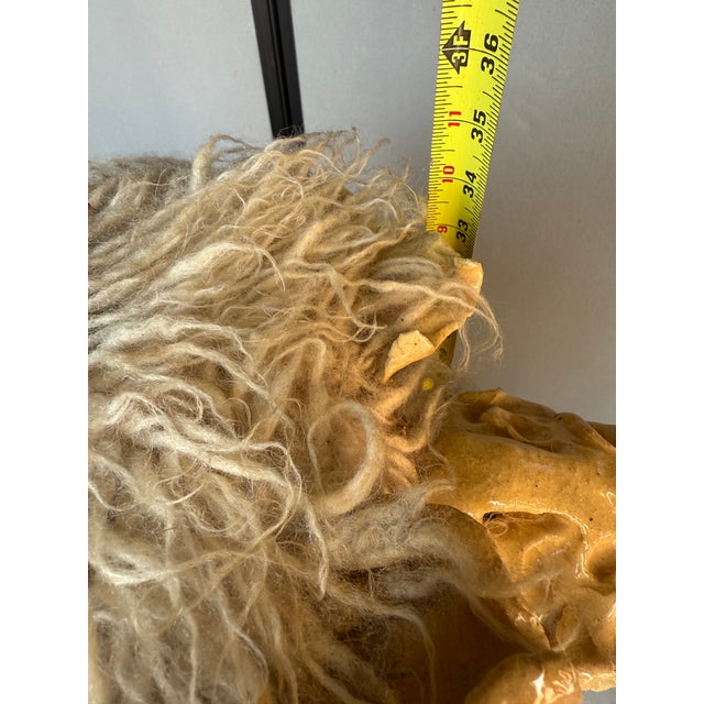 Textile Bench by Edna Cataldo Bighorn Sheep Sculpture Sheep Manner of Francois-Xavier Lalanne For Sale - Image 7 of 18