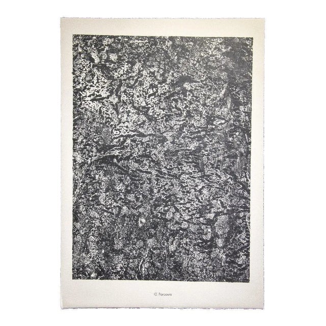Parcours - From Sols, Terres is an original black and white lithography realized by Jean Dubuffet (1901 Le Havre - Paris...