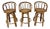 Vintage Rattan Swivel Bar Stools - Set of 3 For Sale