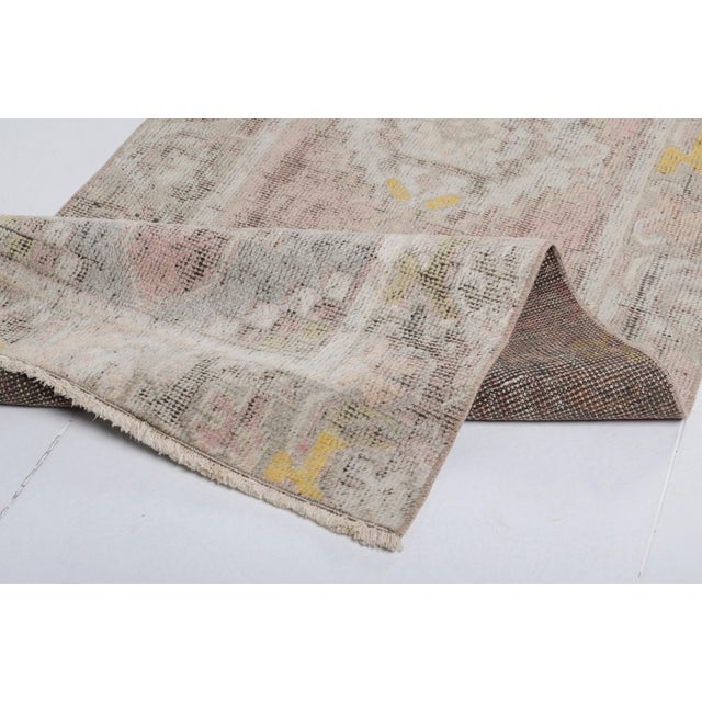 Turkish Mid 20th Century Oushak Anatolian Decorative Hallway Runner For Sale - Image 3 of 10