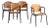 Vintage Dining Chairs with Armrests, 1950, Set of 4 For Sale