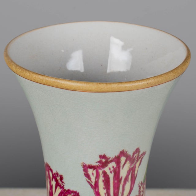 French Art Nouveau Ceramic Tulip Vase For Sale - Image 12 of 13
