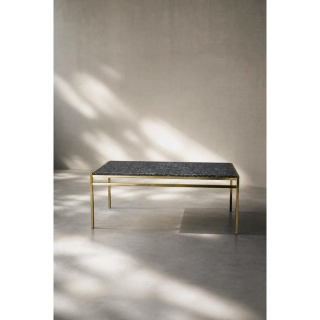 Mid-Century Italian Modern Brass Coffee Table with Stone Top, 1970s For Sale - Image 6 of 18