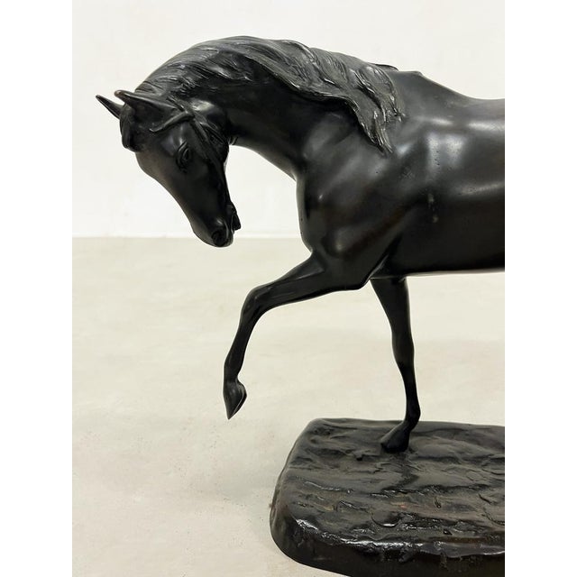 Italian Bronze Horse Sculpture, 1950s For Sale - Image 3 of 6
