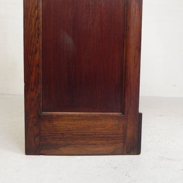 Oak Roller Shutter Cabinet with Shutter, 1930s For Sale - Image 10 of 18