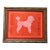 French Poodle Minimalism Pop Art Americana Apricot Orange Crimson Original Oil Painting by Cleo Plowden For Sale