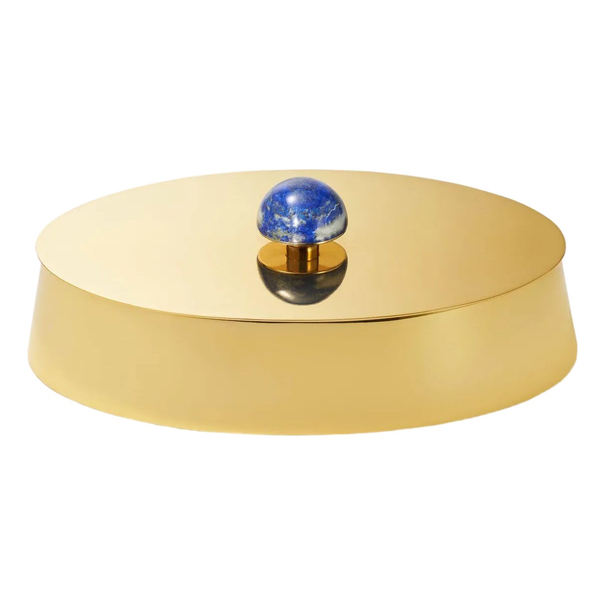 AERIN Ornella Brass Box, Lapis | Chairish