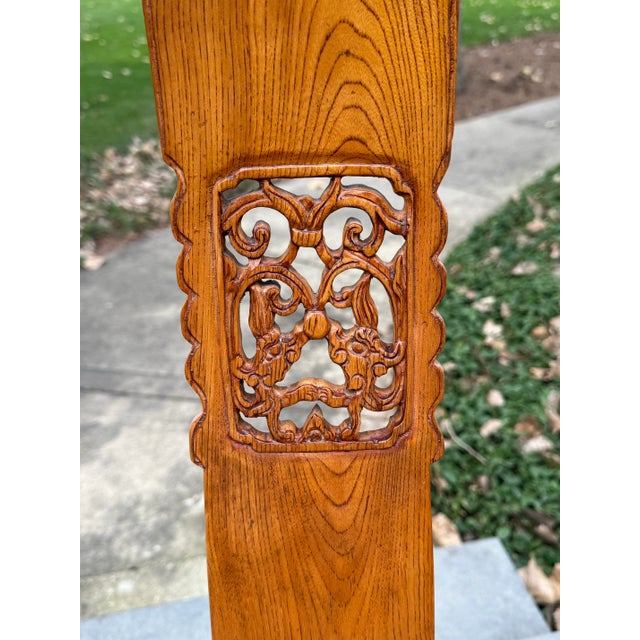 Vintage Chinese Ming Style Horseshoe Chair With Woven Seat For Sale In Chicago - Image 6 of 14
